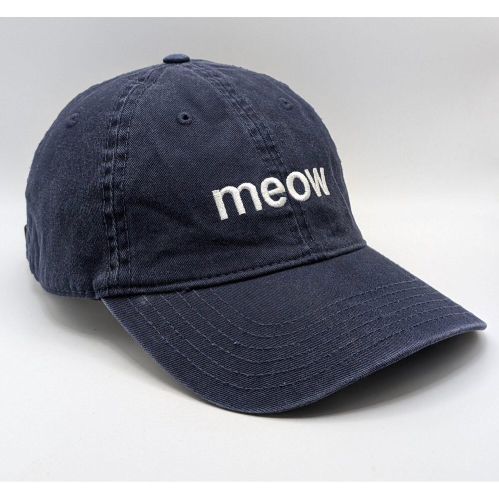 VCA Animal Hospitals MEOW Cat Pet Kitten Blue Strap Back Hat Vet Kitty Lover